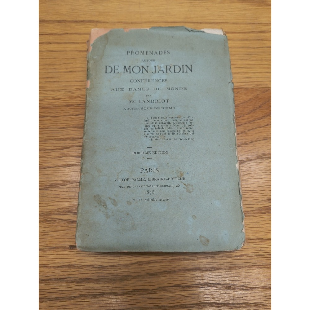 1876.Promenades autour de mon‎ jardin.conférences aux dames.Landriot